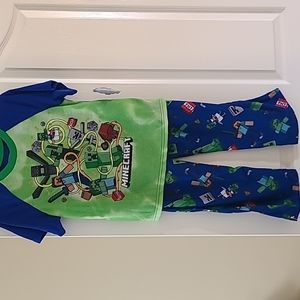 Minecraft Pajama Set Size 10